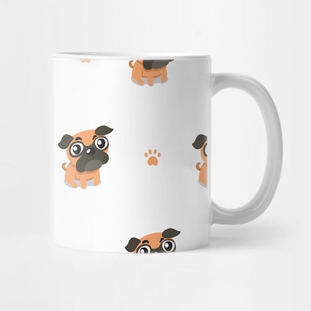 Pug Pattern by queensandkings